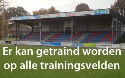 Alle trainingsvelden bespeelbaar